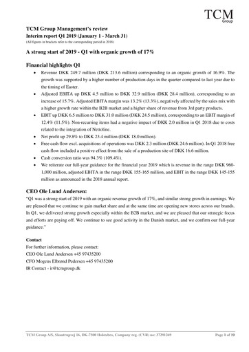 Vorschaubild TCM Group A/S Quartalsbericht 2019-q1