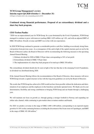 Vorschaubild TCM Group A/S Quartalsbericht 2020-q4