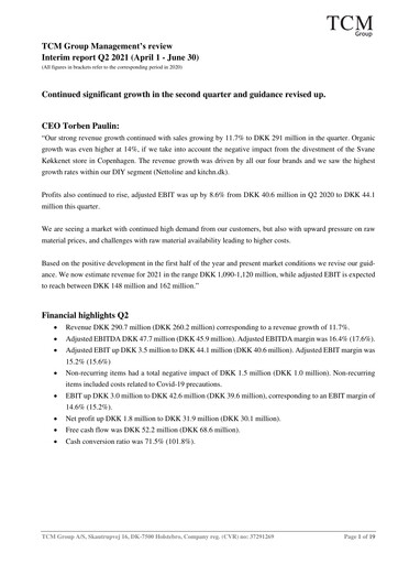 Vorschaubild TCM Group A/S Quartalsbericht 2021-q2