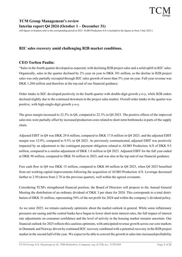 Vorschaubild TCM Group A/S Quartalsbericht 2024-q4