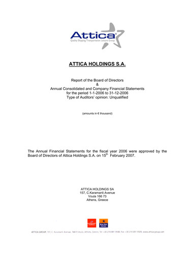 Thumbnail Attica Holdings Financial Statement 2006