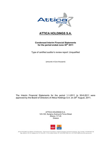 Thumbnail Attica Holdings Half-year Report 2011-h1