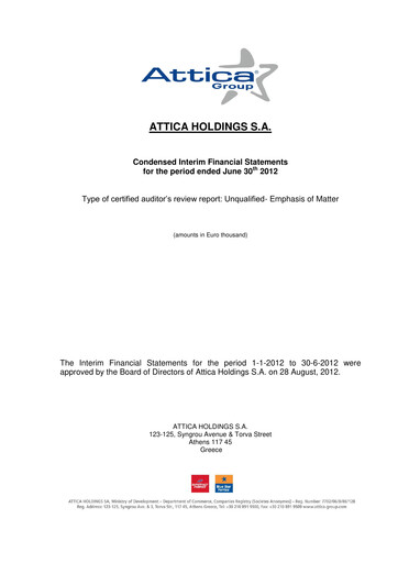 Thumbnail Attica Holdings Half-year Report 2012-h1