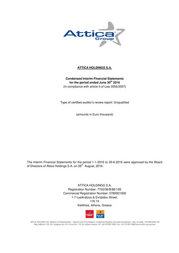 Thumbnail Attica Holdings Half-year Report 2016-h1