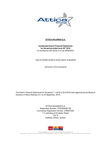 Thumbnail Attica Holdings Half-year Report 2018-h1