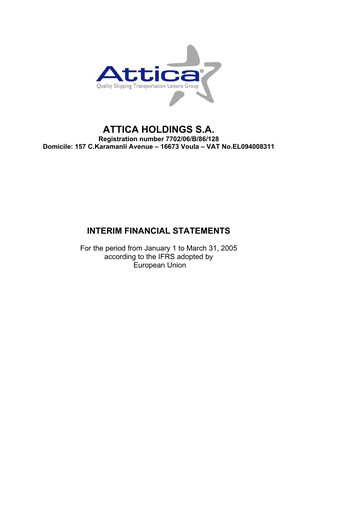 Vorschaubild Attica Holdings Quartalsbericht 2005-q1