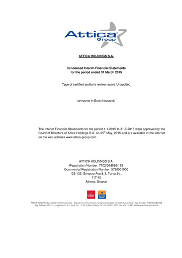 Vorschaubild Attica Holdings Quartalsbericht 2015-q1