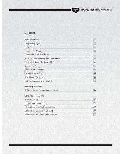 Thumbnail Colgate-Palmolive India Annual Report 2003-2004