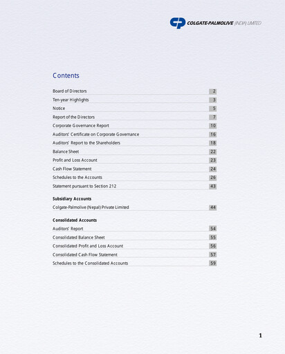 Thumbnail Colgate-Palmolive India Annual Report 2004-2005