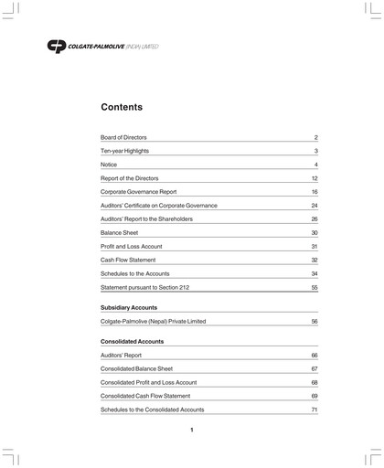 Thumbnail Colgate-Palmolive India Annual Report 2006-2007