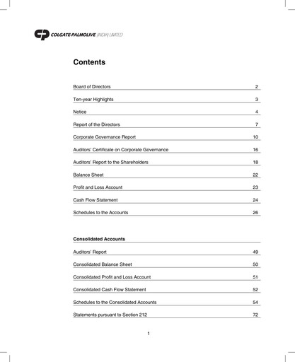 Thumbnail Colgate-Palmolive India Annual Report 2008-2009