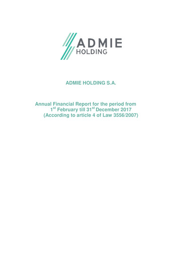 Thumbnail Admie Holding Financial Report 2017