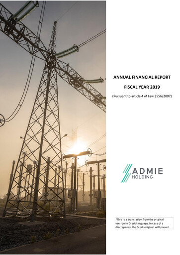 Thumbnail Admie Holding Financial Report 2019