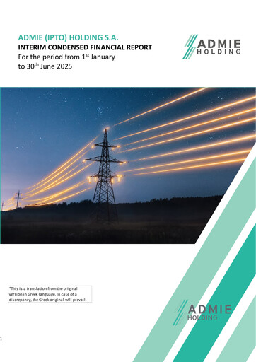 Thumbnail Admie Holding Financial Report 2025-h1