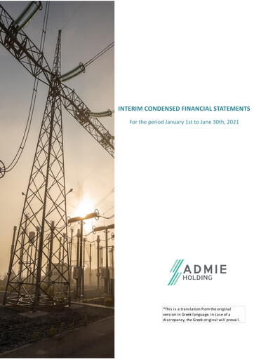 Vorschaubild Admie Holding Finanzmitteilung 2021-h1