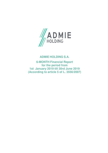 Thumbnail Admie Holding Half-year Report 2019-h1