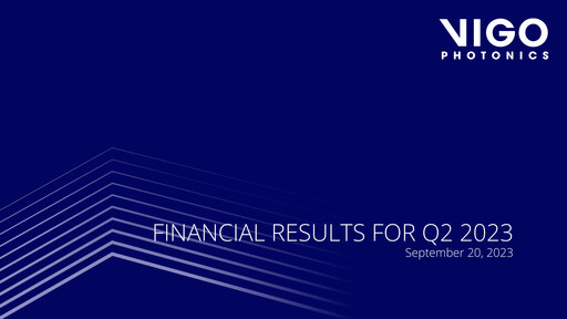 Miniature VIGO Photonics Rapport trimestriel 2023-q2