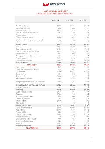 Thumbnail Sanok Rubber Company Financial Statement 2019-h1