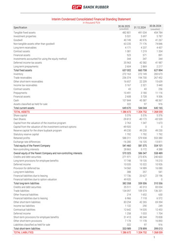 Thumbnail Sanok Rubber Company Financial Statement 2025-h1