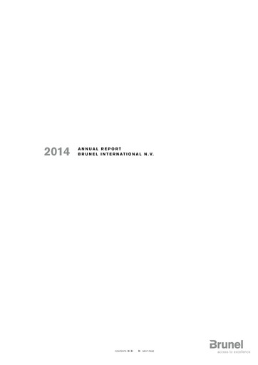 Thumbnail Brunel International Annual Report 2014