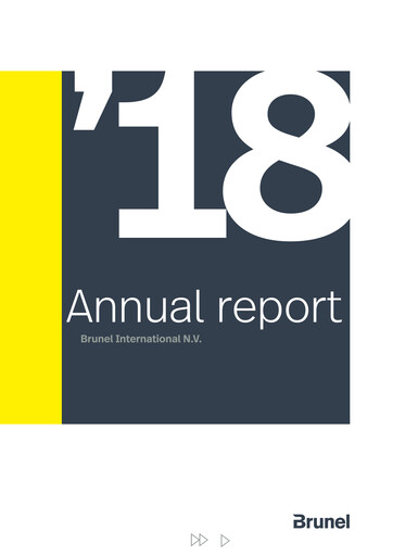 Thumbnail Brunel International Annual Report 2018