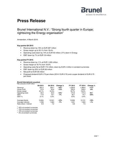 Thumbnail Brunel International Financial Statement 2015