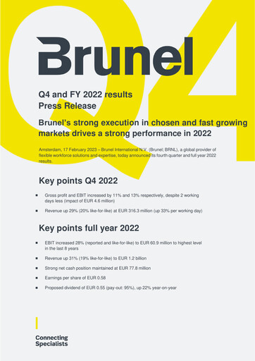 Thumbnail Brunel International Quarterly Report 2022-q4