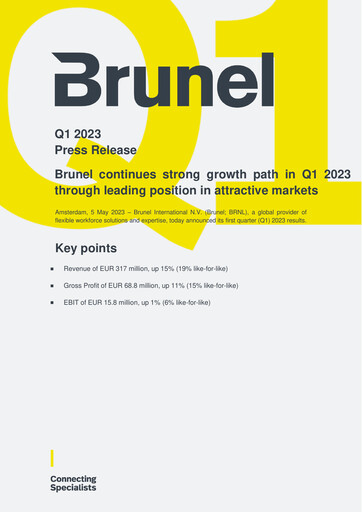 Thumbnail Brunel International Quarterly Report 2023-q1