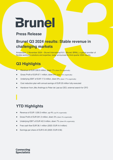 Thumbnail Brunel International Quarterly Report 2024-q3