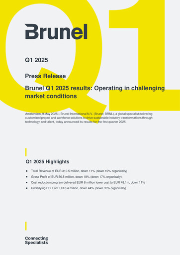 Thumbnail Brunel International Quarterly Report 2025-q1
