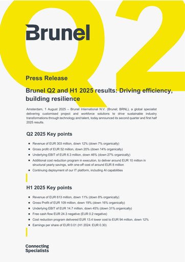 Thumbnail Brunel International Quarterly Report 2025-q2