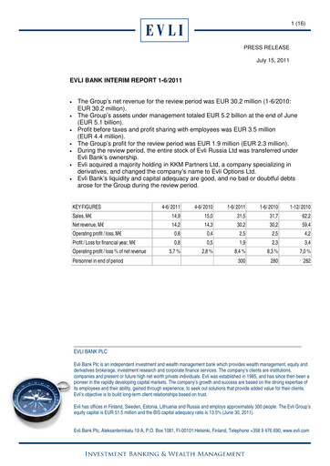 Thumbnail Evli Half-year Report 2011