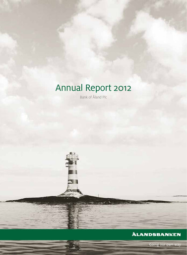 Miniature Ålandsbanken Rapport annuel 2012