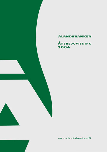 Miniature Ålandsbanken Rapport annuel 2004