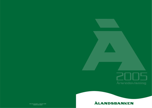 Miniature Ålandsbanken Rapport annuel 2005