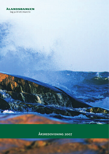 Miniature Ålandsbanken Rapport annuel 2007