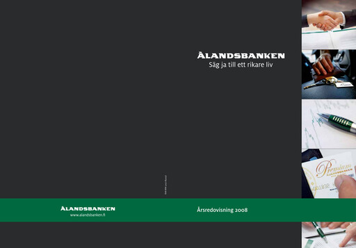 Miniature Ålandsbanken Rapport annuel 2008