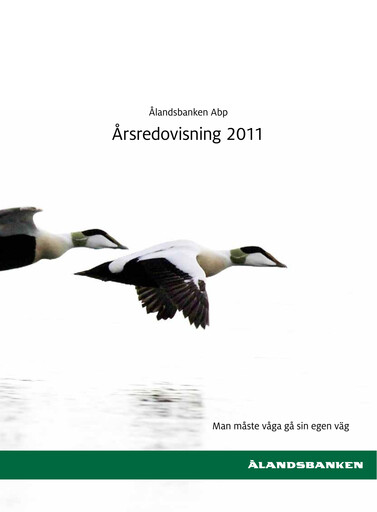 Miniature Ålandsbanken Rapport annuel 2011