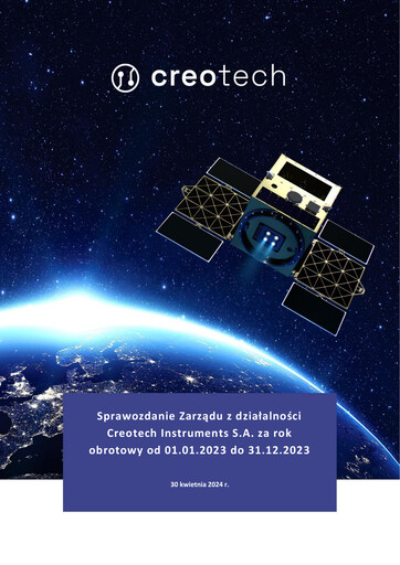 Thumbnail Creotech Instruments Annual Report 2023