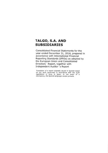 Thumbnail Talgo S.A. Financial Statement 2016