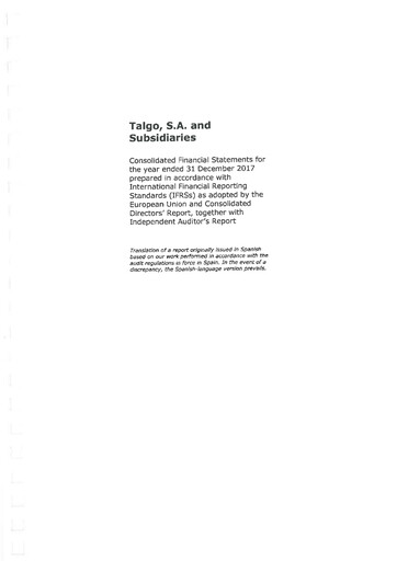 Thumbnail Talgo S.A. Financial Statement 2017