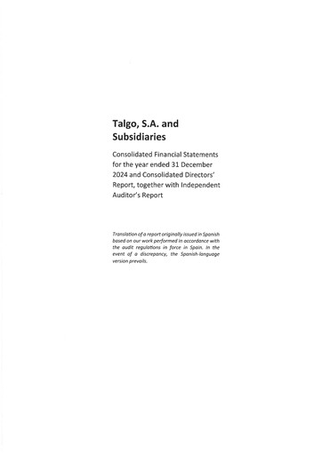 Thumbnail Talgo S.A. Financial Statement 2024