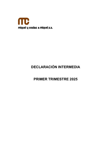 Thumbnail Miquel y Costas & Miquel Quarterly Report 2025-q1