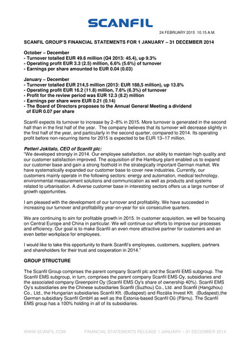 Thumbnail Scanfil Financial Statement 2014