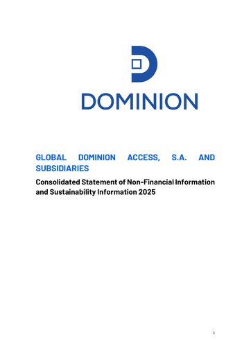 Miniature Global Dominion Access Rapport ESG 2025