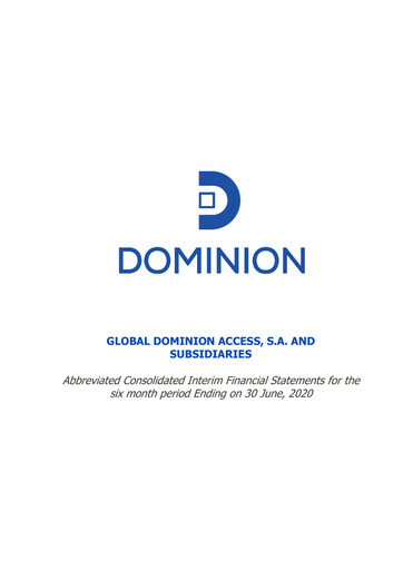 Thumbnail Global Dominion Access Financial Statement 2020-h1