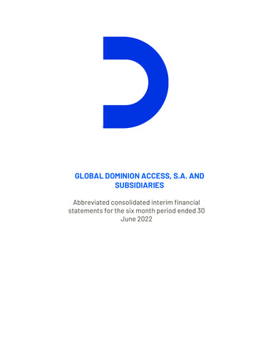 Thumbnail Global Dominion Access Financial Statement 2022-h1
