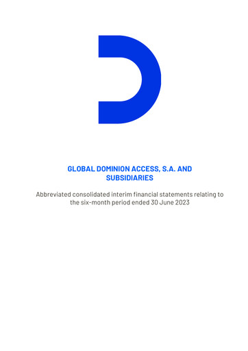 Thumbnail Global Dominion Access Financial Statement 2023-h1