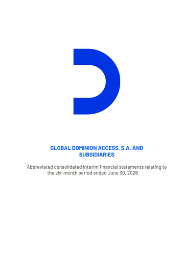 Thumbnail Global Dominion Access Financial Statement 2026-h1