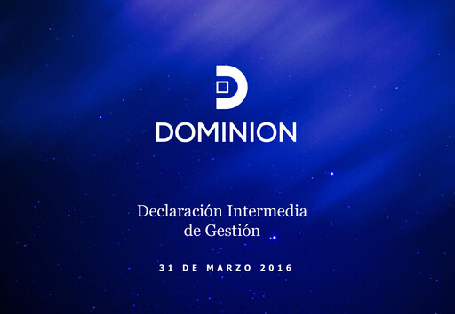 Thumbnail Global Dominion Access Quarterly Report 2016-q1